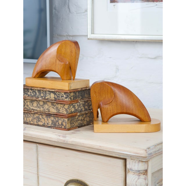 Mid-Century Modern German Bookends from Rhön Kunst, 1960, Set of 2 For Sale - Image 4 of 4