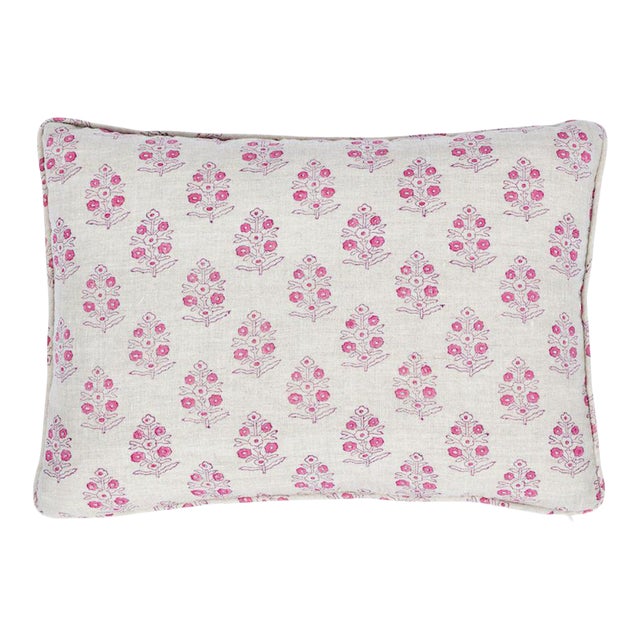 Schumacher Aditi Block Print Pillow For Sale