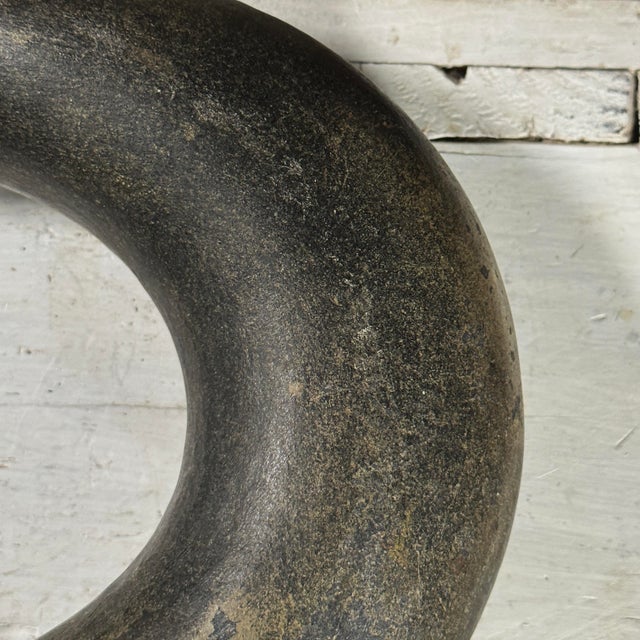 Vintage Hand Carved Minimalist Modernist Stone Sculpture For Sale - Image 9 of 9