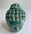 Vintage Pierced Glossy Green Glazed Ceramic Buddha Head For Sale - Image 9 of 16