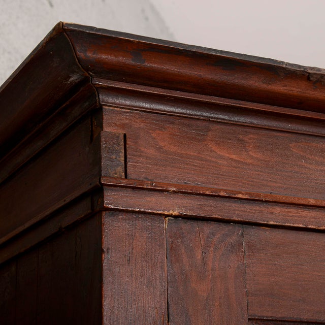 Antique 19th Century Two-door Wardrobe in Solid Fir, Italy For Sale - Image 10 of 18
