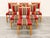 A good set of 6 Danish modern (circa 1960's) dining chairs. The chairs are of figured / carved oak and are upholstered in...
