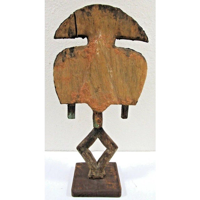 Wood Antique Bakota Reliquary Kota Mask Figure Sculpture From the Tribe in Gabon For Sale - Image 7 of 18
