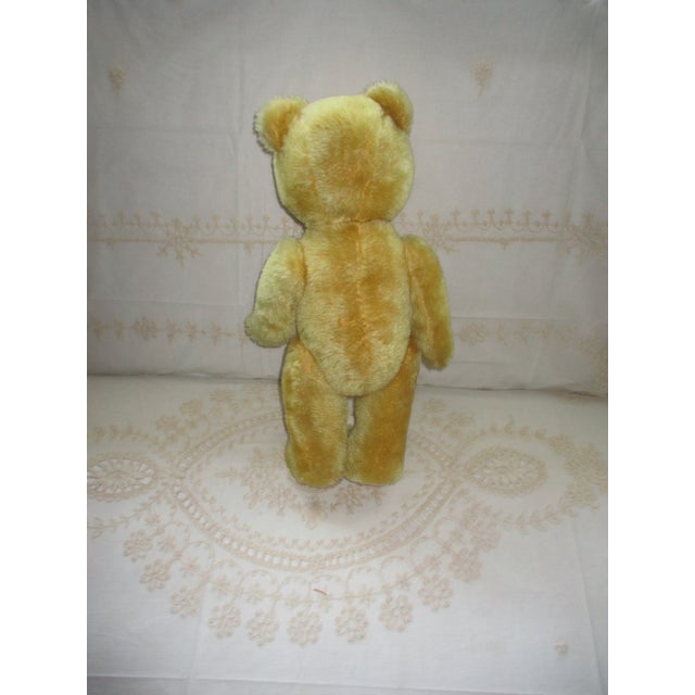 Vintage German Herman Golden Mohair & Straw With Glass Eyes Teddy Bear For Sale - Image 4 of 10