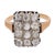 Traditional 1910s Edwardian Old Cut Diamond 18k Yellow Gold and Silver Ring, Size 5 For Sale - Image 3 of 7