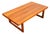 1960s Mid Century Danish Modern Coffee Table Rectangular Solid Teak Niels Bach Randers For Sale