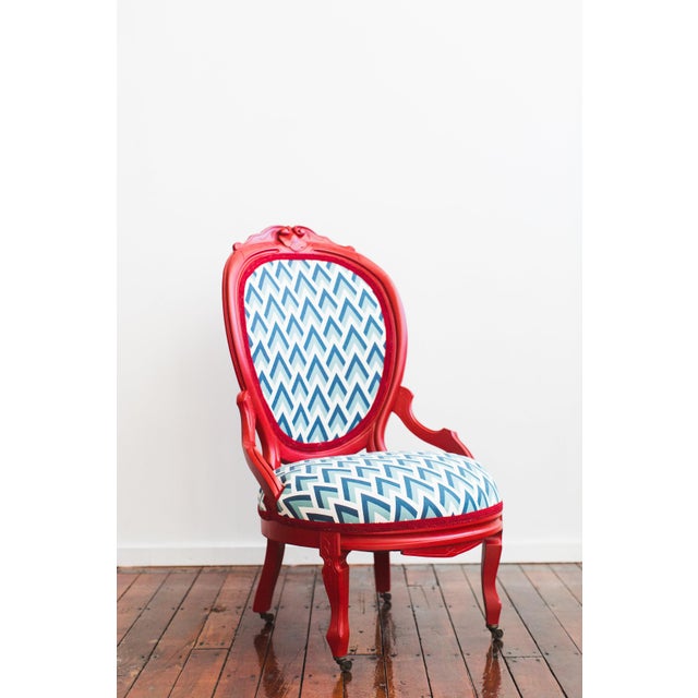 Refurbished Vintage Red Accent Chair Chairish
