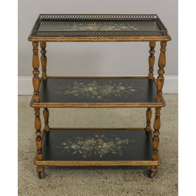 Age: Approx: 25 Years Old Details: Brass Nice Paint Decoration Finish On Canvas Surfaces Nice Gold Finish Brass Gallery...