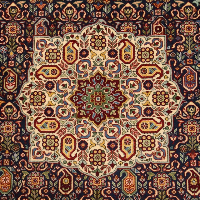 Middle Eastern Ardebil Rug in Cotton and Wool For Sale - Image 4 of 8