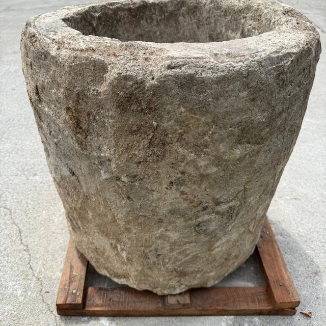 Antique Limestone Trough A one-of-a-kind hand-carved limestone trough naturally textured, lightly weathered finish....