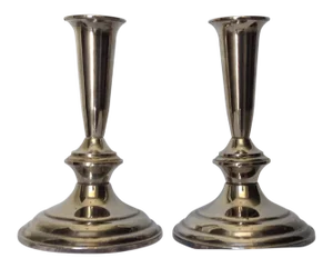 Vintage Silver Plate Gorham Silversmith Co., Candle Holders - A Pair