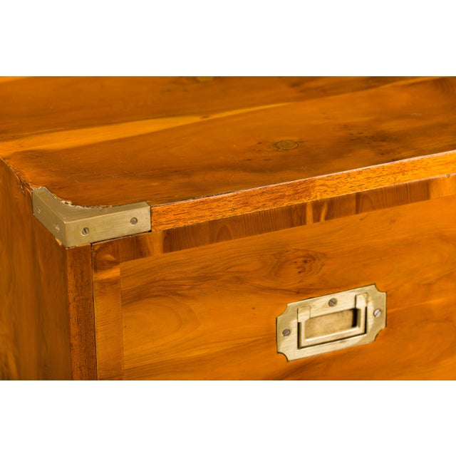 Campaign English 19th Century Bissitt & Brunton LTD Campaign Chest with Two Drawers For Sale - Image 3 of 12