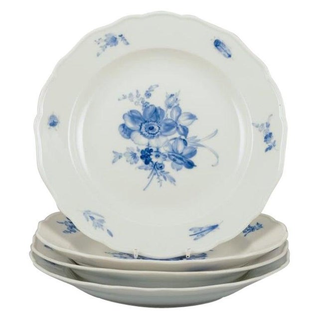 Blue Vintage Dinner Plates in Porcelain from Meissen, 1920s, Set of 4 For Sale - Image 8 of 8