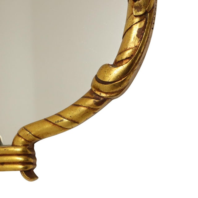 Gold Baroque Gold-Leaf Gilded Acanthus Mirror For Sale - Image 8 of 18