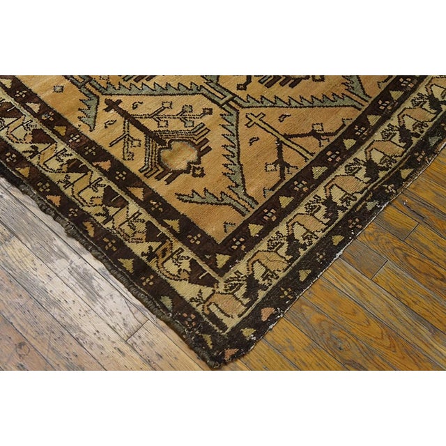 1920s Pink Rose Medallion Antique Persian Malayer Rug 4'4"x 6'4" Handknotted Wool Carpet For Sale In New York - Image 6 of 6