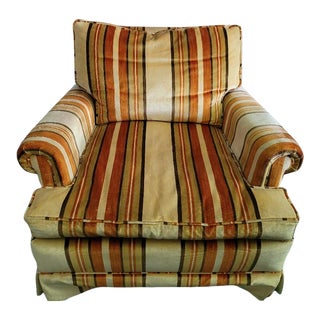 Vintage 1970s Velour Club Chair For Sale