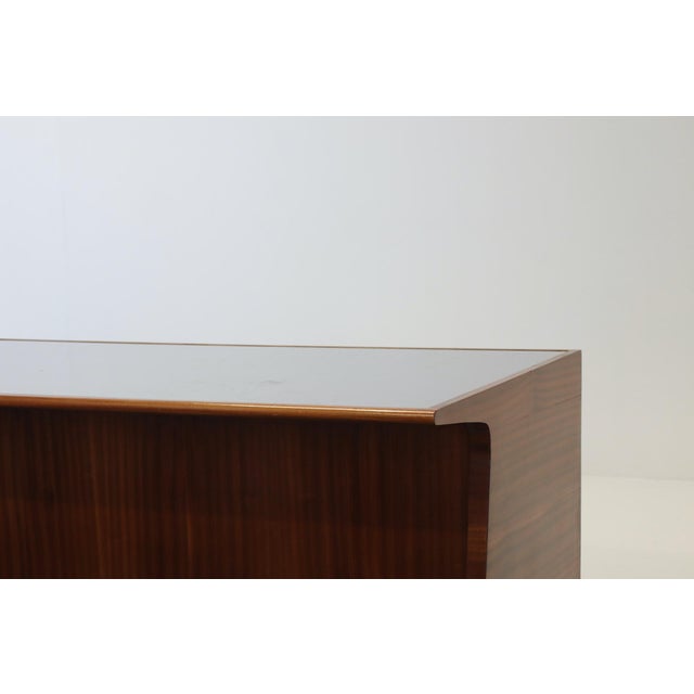 1950s Desk in Wood, Brass and Enamelled Glass by Gio Ponti, 1950 For Sale - Image 5 of 18