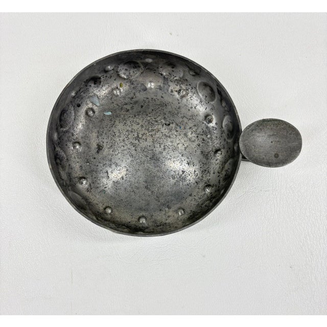 Vintage French Etain Garanti Pewter Tastevin (Wine Tasting Cup) For Sale - Image 4 of 4