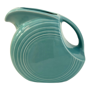 Vintage Homer Laughlin Fiestaware Turquoise Disc Pitcher
