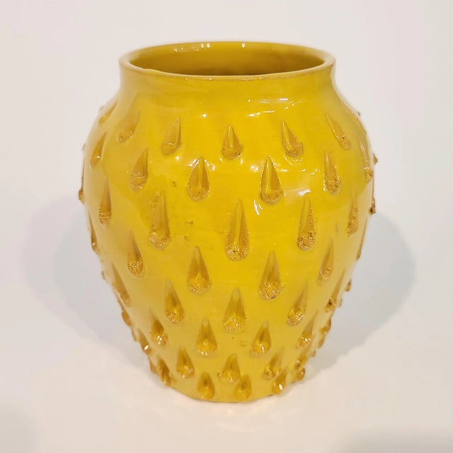 Ceramic Mid Century Italian Pine Cone Style Vase For Sale - Image 7 of 7