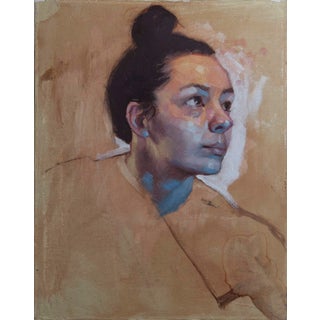 Head Study 1 by Richard T Scott | Oil Canvas Portrait of a Woman's Profile For Sale