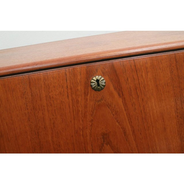 Wood Vintage Secretaire in Teak by Bernhard Pedersen & Son, 1965 For Sale - Image 7 of 17