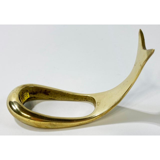 Mid 20th Century Vintage Carl Aubock Style Brass Pipe Rest For Sale - Image 5 of 5