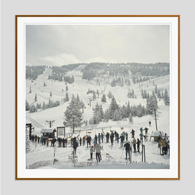 Modern Skiing in Vail 1964 by Slim Aarons Framed C-Print For Sale - Image 3 of 3