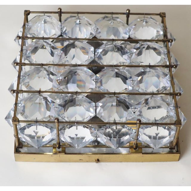 Diamond Scone in Lead Crystal and Brass from Palwa, 1950s For Sale - Image 9 of 18