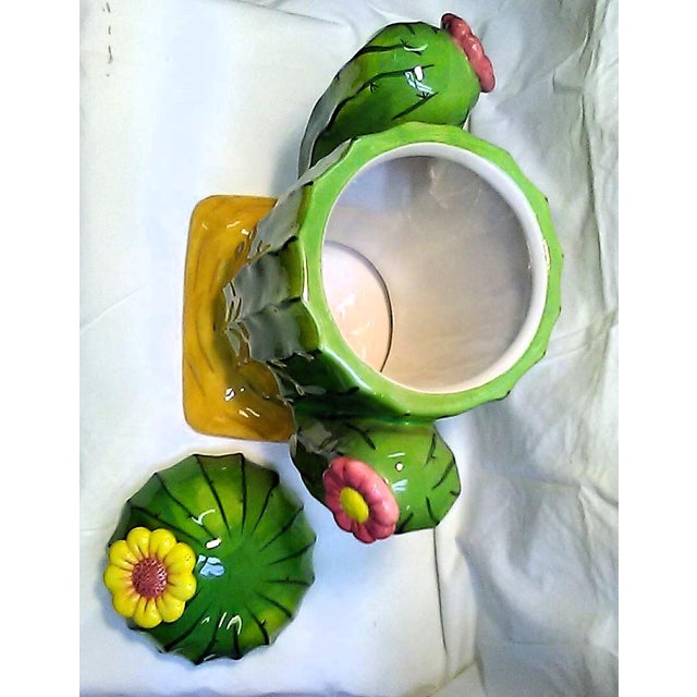 Ceramic Large Suquaro Cactus Cookie Jar For Sale - Image 7 of 8