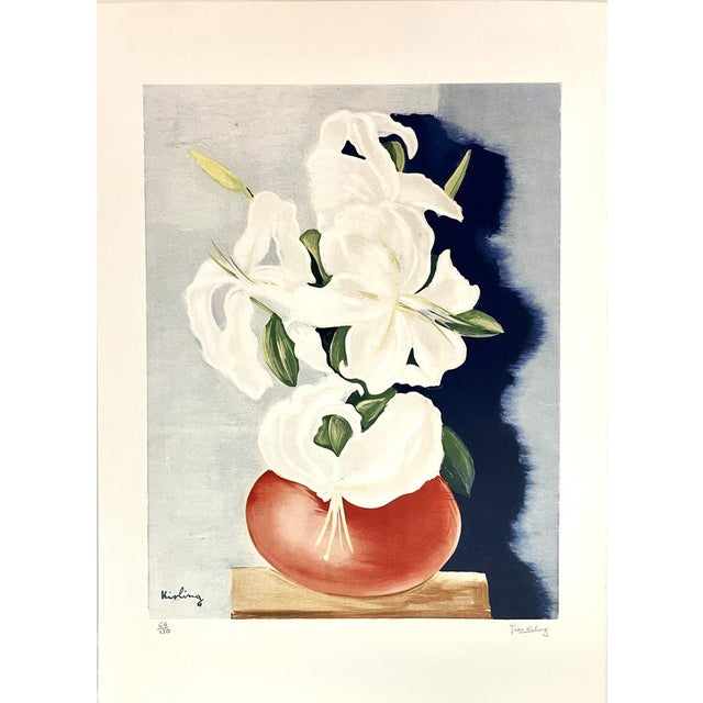 Moise Kisling, Bouquet of Flowers, 1952, Lithograph For Sale - Image 4 of 4