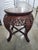Carved Asian Plant Stand/Drinks Table W/Marble Top For Sale - Image 9 of 10