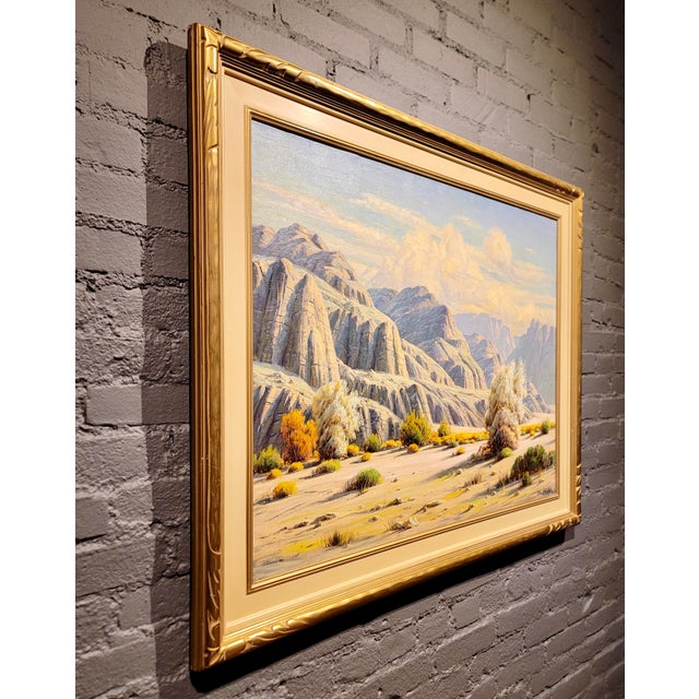 Paul Grimm -California Desert Scene at Box Canyon - Oil Painting For Sale - Image 10 of 11