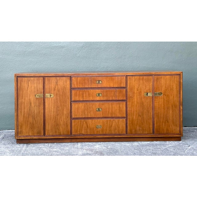 Vintage Drexel Brass Pull Dresser For Sale - Image 10 of 12