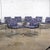 Late 20th Century Modern Krueger Set 8 Dining Armchairs Chrome Steel Rod Frames & Geometric Fabric For Sale - Image 17 of 18