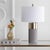Modern Table Lamp in Grey and Brass - a Pair For Sale - Image 4 of 8