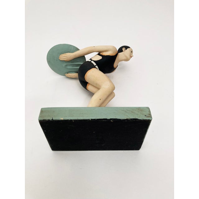 1930's Art Deco Swimmers/Diver Painted Figurines Set of 2 Chairish
