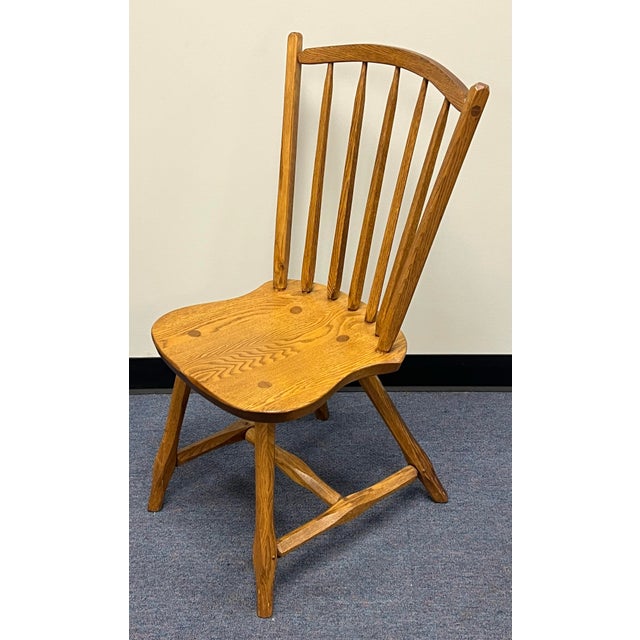 Brown Hunt Country Rustic Windsor Side Chairs - A Pair For Sale - Image 8 of 12