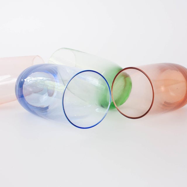 Italian Colorful Glasses, 1980s, Set of 4 For Sale - Image 8 of 17