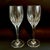 Elegant vintage Mikasa Arctic Lights wine glasses featuring sleek vertical cuts and tall, graceful stems. Their classic...