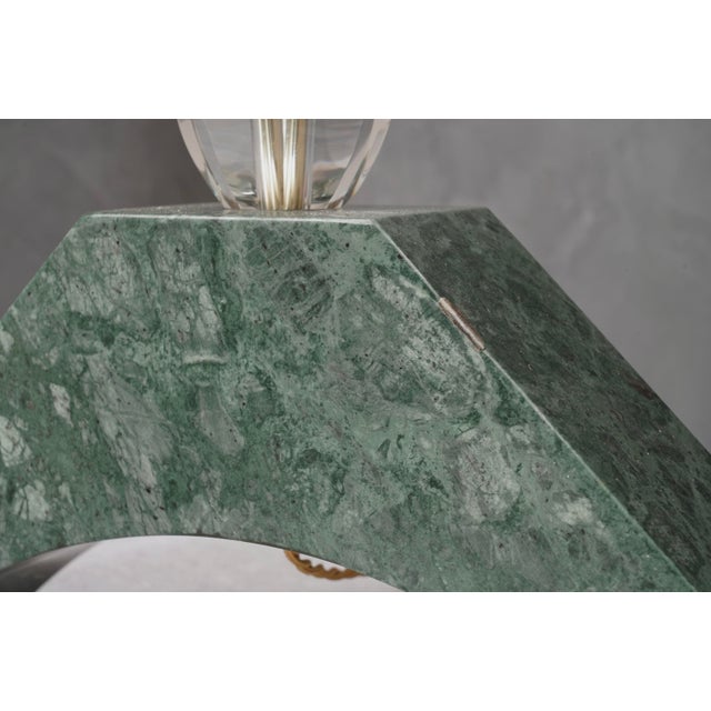 Indian Green Marble and Murano Glass Table Lamp, 2000s For Sale - Image 9 of 11