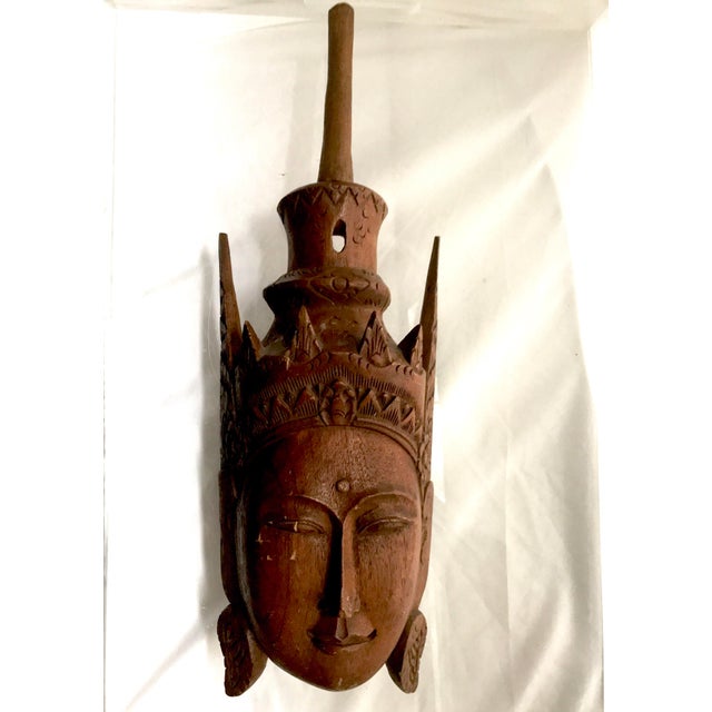 Figurative Antique Thai Balinese Carved Buddha Wall Art For Sale - Image 3 of 5
