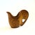 A vintage Yugoslavian folk art carved wood wedding cup. Hand carved out of a single piece of wood with a beautiful...