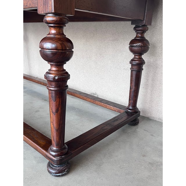 Late 19th Century Walnut Spanish Refectory Table or Farm Table For Sale - Image 9 of 11