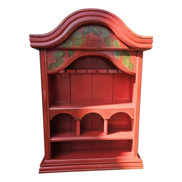 Folk Style Wooden Cabinet, 1950s-1960s For Sale