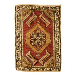 Vintage Turkish Yastik Rug - 01'08 X 02'05 For Sale