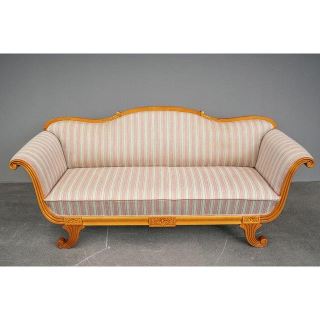 Biedermeier Style Sofa in Birch, Early 20th Century For Sale - Image 10 of 17