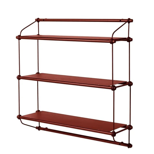 Parade 3 shelves Oxide Red by Warm Nordic Dimensions: D100 x W30 x H104 cm Material: Powder coated steel Weight: 12 kg