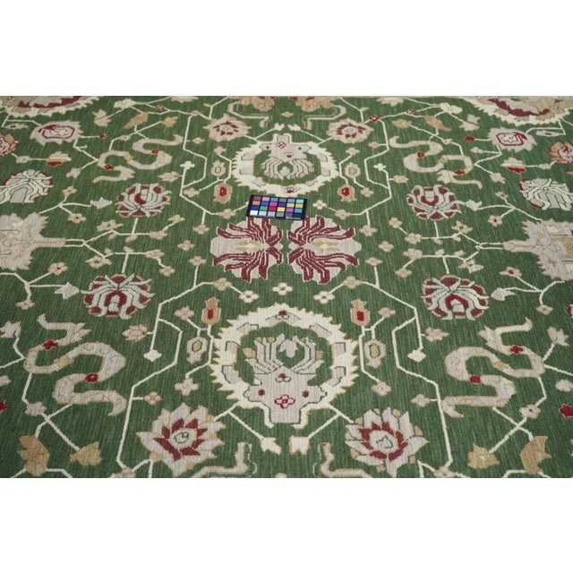 Green Sumak Rug 8' X 10' For Sale - Image 8 of 12
