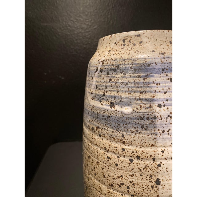 Mid-Century Modern Mid 20th Century Large Specked Brown Studio Stoneware Pottery For Sale - Image 3 of 4